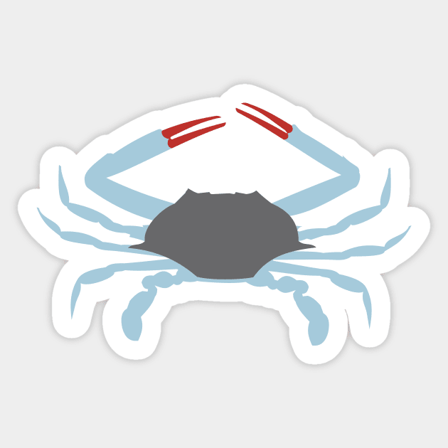 Blue Crab Sticker by evisionarts